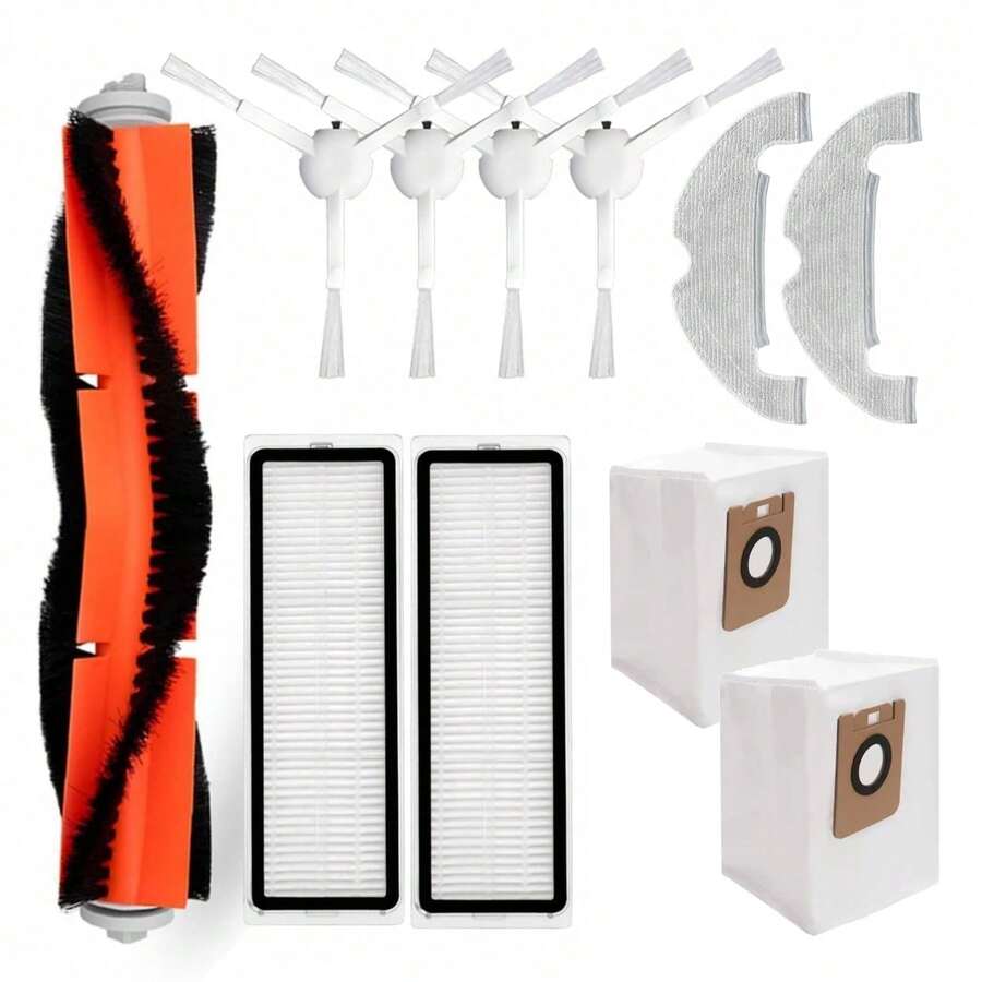 مجموعة إكسسوارات مكنسة روبوت Bot D10 Plus RLS3D / Z10 Pro / L10 Plus، 1 فرشاة رئيسية، 2 فلتر HEPA، 4 فرش جانبية، 2 كيس غبار، 2 وسادة مسح، قطع غيار بديلة RLS3D - 11 قطعة - مشاهدة 1