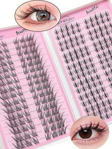 Large Capacity False Eyelashes, Realistic Segmented Single Cluster Eyelashes For Beginners, Natural Thin Dense Cartoon Style - View 5