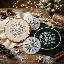 9 Snowflake Stencils For Christmas Crafts – 4x4 Inch Stencils Featuring 9 Snowflake Designs For Handmade Christmas Ornaments, Home Decor, Embroidery, Wall Art, And Painting - Sets - View 6