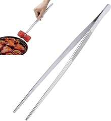 Kitchen Tongs For Home Use, 30 Cm, Versatile Grilling And Cooking Tongs – An Essential Kitchen Utensil For Home Cooks And Professionals When Grilling And Preparing Steaks - Silver - View 8