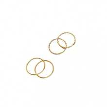 4pcs Fashion Minimalist Plain & Twisted Toe Ring Set For Women, Suitable For Beach Vacation, Party Gathering, Summer Outings - Gold - View 5