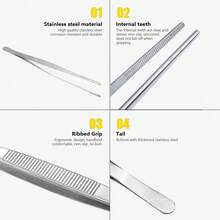 Kitchen Tongs For Home Use, 30 Cm, Versatile Grilling And Cooking Tongs – An Essential Kitchen Utensil For Home Cooks And Professionals When Grilling And Preparing Steaks - Silver - View 4