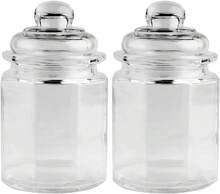 2-Piece Set Octagonal Glass Storage Jars (With Glass Lids), 230 Ml, 8 * 12.6 Cm, Transparent Glass Jars, Suitable For Storing Spices And Sweets As Well As Kitchen Decoration - Clear - View 10