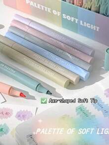 8pcs Morandi Color Soft Tip Markers, Large Capacity Leak-Proof, Multi-Purpose, Suitable For Notes, Journals, Doodles And Painting, Ideal For Students, Teachers And Office Workers, Back To School Essential - A - View 9