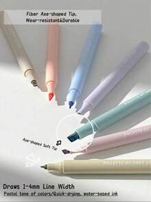 8pcs Morandi Color Soft Tip Markers, Large Capacity Leak-Proof, Multi-Purpose, Suitable For Notes, Journals, Doodles And Painting, Ideal For Students, Teachers And Office Workers, Back To School Essential - A - View 3