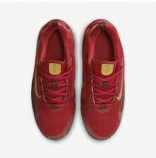 NIKE IsoFly Unisex Red & Gold Low-Top Basketball Shoes | Deep Red One-Piece Upper, Gold Swoosh, Court & Street Style FZ7298-600 - Red - View 3