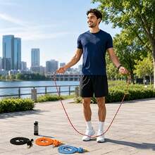 RopeFlow Spinal Flow Spinal Health Spinal Nourishment Rehabilitation Training Jump Rope Fitness Weighted Jump Rope - Multicolor - View 3