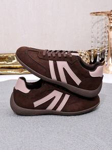 Hidkat Sepatu Sneakers Wanita Musim Panas 2025 Model Baru, Tipis, Kasual, Datar, Sol Lembut, Kombinasi Warna - 60901 Cokelat Kopi - View 7