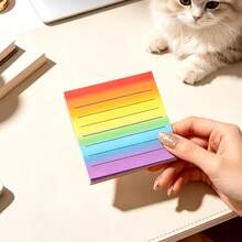 50/100 Sheets Colorful Background Sticky Notes With Lining, 2.95" X 2.95" Square Adhesive Notes, Student Learning Notes Office Supplies, Perfect For Daily Reminders, Student And Office Notes And Messages, Exquisite Stationery Gift - A - View 6