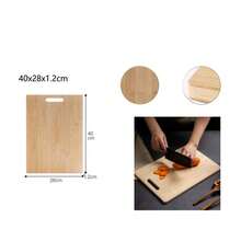 Large Organic Bamboo Cutting Board With Cutout Handle For Kitchen - Heavy Duty Wooden Chopping Board For Meat, Vegetables, Cheese & Fruit - Reversible Food Prep Block & Charcuterie Serving Tray - Ginger - View 15