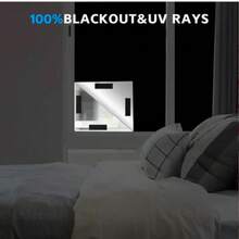 100% Blackout Fabric Self-Adhesive Sunshade Curtain, Balcony UV Protection Blackout Blind, Freely Cuttable To Fit Various Window Shapes, Customizable Size, Suitable For Multiple Scenarios, No Drilling Required, Portable - Black 1pc - View 3