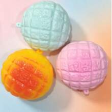 1pc Realistic Pink Strawberry Hong Kong Style Pineapple Bun Handmade DIY Stress Relief Squishy Toy - Multicolor - View 13