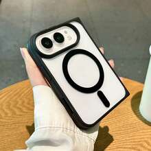 Miniso 磁吸無線充電手機殼，相容 iPhone Duo，全新 iPhone 18 折疊式，壓克力 PC 硬背 + TPU 軟邊，高透明 HD 保護殼，極簡商務高端風，男女通用 - 黑色 - 查看 2