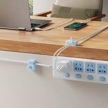1/3/6/12pcs Self-Adhesive Cable Organizer With Switch, Suitable For Office Desk, Bedside, Wall, Car, Dorm And Office Scenarios, Applicable For Data Cable/Earphone Cable/Charging Cable, Bedside Cable Storage Organizer, Can Keep Desktop Neat And Organized, Essential Item For Back To School Season - View 5