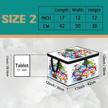 Thickened Storage Bag, Foldable Clothing And Bedding Storage Bag, Dormitory Essential, Suitable For Blankets, Bedding, Wardrobe, Under Bed And Dorm Storage, Ideal For Moving, Laundry And Space-Saving Room Organization, Christmas Edition Premium Digital Print Pattern - Multi-color - View 10