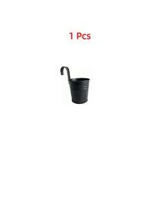 1/5/10pcs Colorful Hanging Iron Flower Pots, Railing Hook Planters, Iron Hanging Planting Pots, Suitable For Balcony Garden Yard Fence Hedge Decoration, Outdoor Home Gardening Landscape Decor, Garden Backdrop Photography Props - A - View 12