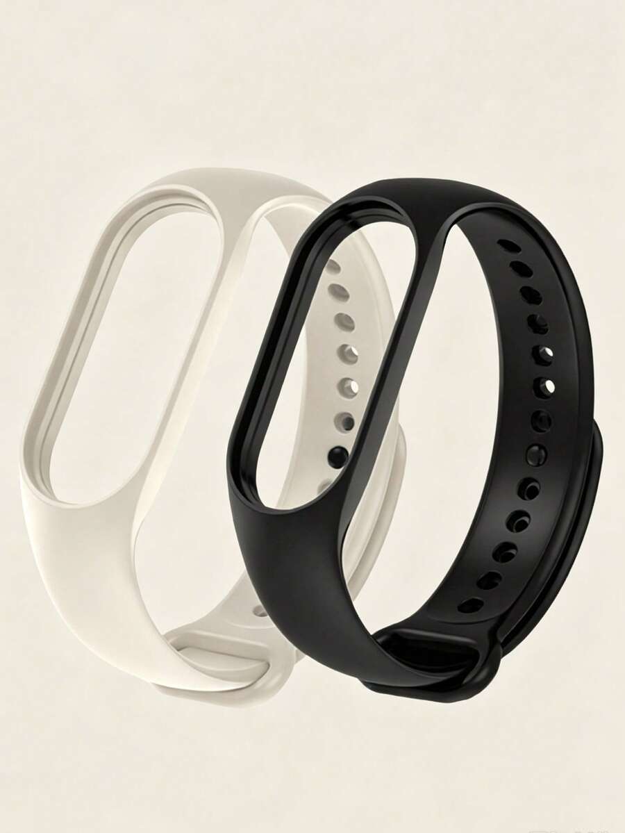 5pcs/2pcs Neutral Solid Color Soft Silicone Watch Band, Compatible With Xiaomi Mi Band 7/6/5/4/3, Replacement Sports Wristband Accessory Gift