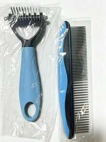 Conjunto de Escova de Tosa e Pente de Metal para Desembaraçar, Profissional para Tosa e Desembaraçar Pelos de Cães e Gatos, Adequado para Animais de Estimação de Pelos Longos e Curtos, Gato, Acessórios para Gatos, Cachorro, Coisas para Gatos, Coisas para Cachorros, Acessórios para Cachorros, Escova de Cabelo, Cuidados com o Cabelo, Natal, Halloween - Multicolorido - Visão 15