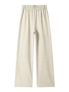 Men's Solid Color Straight Leg Casual Pants With Pockets, Suitable For Daily Commute And Vacation - Apricot - View 7