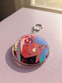 1pc/4pcs Cyberpunk Themed Acrylic Keychains, Featuring Anime Character Close-Ups And High Saturation Aesthetic Design, Fashionable Bag Charms, Suitable For Back To School, Gift For Anime Fans, Exquisite Collection, All Season - Multicolor - View 9