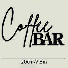 1pc Vintage Coffee Bar Metal Sign - Cursive Style, Rustic Wall Decor With Holes, Perfect For Farmhouse Decor, Ideal Christmas Gift, Coffee Bar Decoration, Vintage Coffee Bar, Cursive Art, Coffee Bar Decor - One Size Fits All - View 10