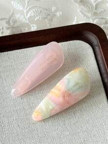 2PCs/12PCs/8PCS Solid Color Casual Acetate Water Drop Hair Clips New Side Alligator Hair Clips Premium Elegant Small Hair Accessories - Multicolor - View 10