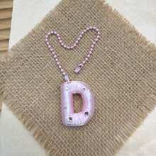 You Can Make Your Own White Diamond Letter Car Rearview Mirror Hanger. It Features A Silver Bead Chain Design, With An Elegant Shiny Cream Texture. It Can Be Easily Hung On The Car's Rearview Mirror And Is A Charming Interior Decoration For Your Car. - Letter Pendant - View 38