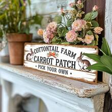 Vintage Easter Metal Sign - Rustic Style 4x16 Inch Wall Decor With Rabbit And Carrot Design, Perfect For Home Kitchen, Cafe, Bakery Or Farmhouse Wall Art, Farmhouse Home Decor (Random Style) - A - View 5