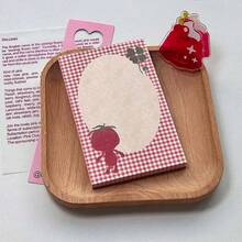 1pc 50 Sheets Waka Original Strawberry Story M5 Sticky Notes Korean Salt Style Ins Caramel Memo Pad Grid Background Random Color - Multicolor - View 6