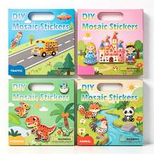 Children's DIY Mosaic Sticker Craft Kit, 3+ Years, 40 Projects, 4 Themes, Includes Shape Stickers, Coloring Board And Hanging Rope - Multicolor - View 11