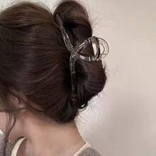 Large Flower Alligator Hair Clip For Women, Comfortable Non-Snagging Back Of Head Hair Accessory, Elegant New Style Straight Claw Clip - Multicolor - View 7