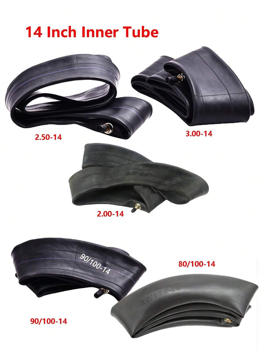 14 Inch 3.00-14 80/100-14 90/100-14 Inner Tube Compatible With, Suitable For 125cc 140cc 150cc 160cc Pit Mud Bicycles - A - View 1