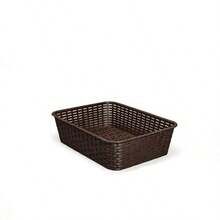 2pcs Multi-Purpose Storage Baskets, Woven-Style Plastic Baskets, Supermarket Display Baskets, Bathroom Clutter Storage Baskets, Jewelry Storage Baskets, Shower Caddy Storage Baskets - Multicolor - View 9