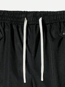 Vancamel Pulse Celana Panjang Olahraga Pria Gaya Fungsional untuk Aktivitas Luar Ruangan, Celana Panjang Kasual Serbaguna Warna Polos Minimalis dengan Desain Saku Besar - Hitam - View 6