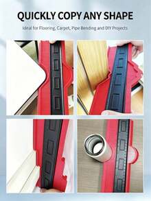 1/2pcs 5/10 Inch Contour Gauge Duplicator, Adjustable Profile Measurement Tool, Precisely Copy Asymmetrical Shapes, Suitable For Wood, Carpet, Tile And Laminate, DIY Woodworking Tool - A - View 3