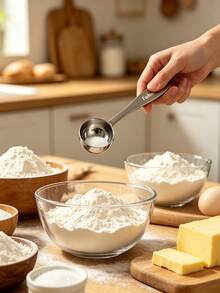 7-Piece Kitchen Baking Stainless Steel Measuring Spoon, Sugar Syrup Measuring Spoon, Sugar Powder Measuring Spoon, Cooking Utensils, Coffee Precise Measuring Spoon - Silver - View 1