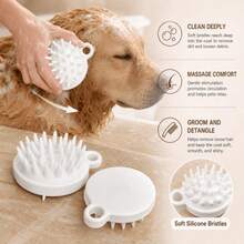 Cat & Dog Bath Brush, Cat Massage Brush, Gentle Pet Brush, Massage Bath Brush, Multi-Function Massage Comb & Cleaning Tool, Massage Comb - Massage Comb Teeth, Suitable For Dogs And Cats, Cat & Dog Grooming Tool, Pet Safety Tool, Pet Supplies - View 3
