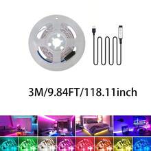 1pc USB 5V RGB LED Strip Lights, 3-Key Inline Controller, Self-Adhesive, Cuttable, Multi-Mode Color Changing LED Light, For TV Backlight, Bedroom, Gaming Room, Holiday & Party Decor - 3Key RGB - View 15