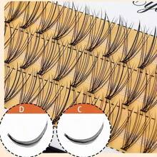 60 Clusters 11mm 20D 0.07mm Thickness C/D Curl Eyelash Extensions - View 5