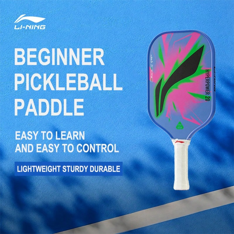 Li-Ning HYPERPOWER 20 匹克球拍,16mm 玻璃纖維面,入門級強力拍 ACPV021 ACPV023 ACPV025 - 鋯石紫 - 查看 1
