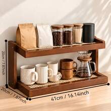 Desktop Storage Rack Home Computer Desk Foldable Coffee Cup Holder Camping Table Bar Counter Organizer Shelf - Multicolor - View 8
