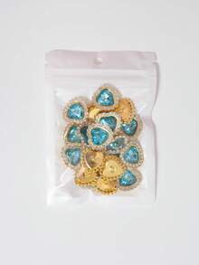 20/35/60/95pcs/Bag Mixed Color, Solid Color Heart-Shaped Rhinestone Decor With Gold Base, Suitable For Phone Cases, Bags, Shoes, Clothing Accessories And Jewelry Making DIY Crafts, Multiple Colors Available - Heart-shaped Diamond - View 63