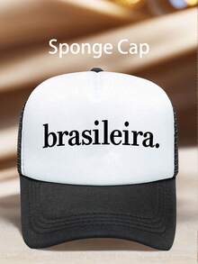 1pc Men Hat 'brasileira.' Printed Hats For Men Adjustable Design UV Protection Perfect For Outdoor Trips, Everyday Wear, Beach Parties, And Sports. - Multicolor - View 13