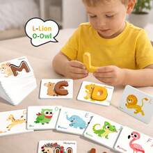 Letter & Number Matching Cards Children Early Education English Alphabet Spelling Word Number Cognition Matching Board Toy - Multicolor - View 4