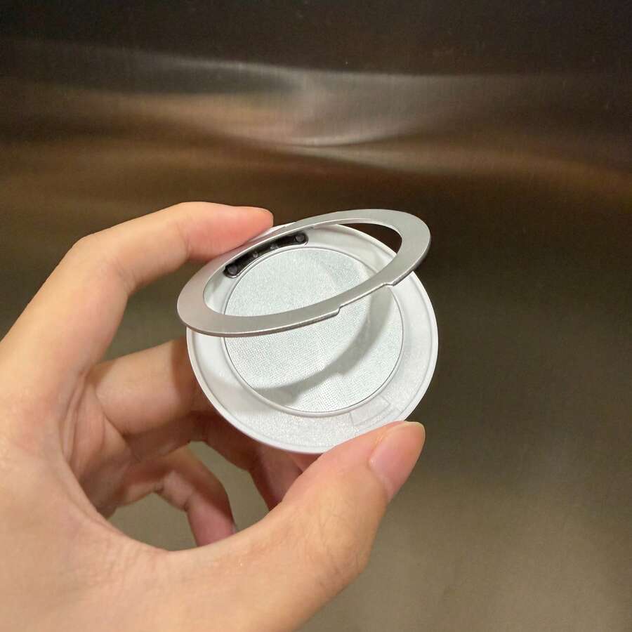 超薄 360° 旋轉自黏式手機支架,隱形便攜強力背黏式多功能手機環扣 - 銀色 - 查看 1
