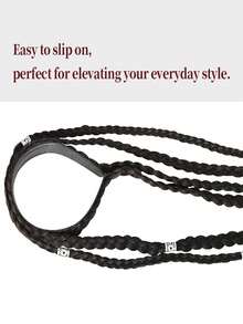 Synthetic Viking Braided Headband, Women's Bohemian Braided Hair Extensions, Halloween Renaissance Party Cosplay Hair Accessory - Multicolor - View 5