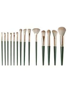 14Pcs Professional Makeup Brush Set With Storage Holder, Portable Beginner-Friendly Cosmetic Kit With Foundation, Concealer, Blush & Powder Brushes, Multi-Use Beauty Tool For Vanity, Travel & Back To School, Ideal Christmas Holiday Gift - Multicolor - View 13