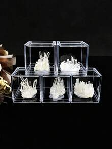 Natural White Quartz Crystal Cluster Mineral Specimen, Crystal Ornament, Home Desktop Decor, Creative Science Education Collection Gift - Crystal Cluster Specimen Box - View 2
