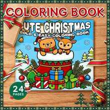 Student Coloring Book, Fun Christmas, 24-Page Themed Dessert Coloring Book, Simple Bold Design Easy To Color, Relaxing, Suitable As Birthday And New Year Gift, Christmas Party, Back To School Season - Christmas Desserts - View 7