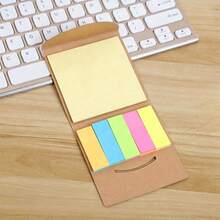 5pcs Portable Kraft Paper Notebook Set, Detachable Memo Notepad, Creative Gift Sticky Notes, Portable Kraft Paper, Note Pad, Student Tearable Memo Sticky Notes - one-size - View 2